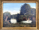 Excellent  C19th Victorian English School Oil on Canvas - Tranquil River Landscape SOLD