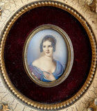 Exquisite Vintage Miniature Oil Portrait of an C18th Lady SOLD