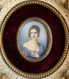 Exquisite Vintage Miniature Oil Portrait of an C18th Lady SOLD