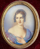 Exquisite Vintage Miniature Oil Portrait of an C18th Lady SOLD