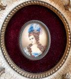 A Delightful Vintage Miniature Oil Portrait of an C18th Lady SOLD