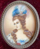 A Delightful Vintage Miniature Oil Portrait of an C18th Lady SOLD