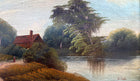 Fine C19th Victorian Oil on Board - Figure by a Riverside Cottage - G.Cole SOLD