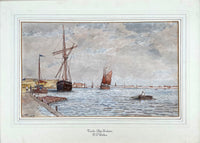 Superb C19th Victorian Watercolour - "Timber Ship Gorleston" - George Stanfield Walters (1838-1924)