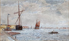 Superb C19th Victorian Watercolour - "Timber Ship Gorleston" - George Stanfield Walters (1838-1924) SOLD