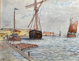 Superb C19th Victorian Watercolour - "Timber Ship Gorleston" - George Stanfield Walters (1838-1924)