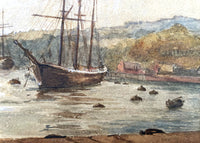 Fine C19th Victorian Watercolour - "At Anchor" by C.Davenport 1874 SOLD