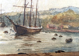 Fine C19th Victorian Watercolour - "At Anchor" by C.Davenport 1874 SOLD