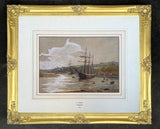 Fine C19th Victorian Watercolour - "At Anchor" by C.Davenport 1874 SOLD