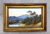 Excellent C19th Victorian Scottish School Gouache on Artists Board - Sheep Grazing by a Highland Loch SOLD