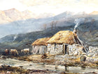 Fine C19th Victorian Watercolour - Cattle by a Croft - Edward Tucker (1825-1909) SOLD