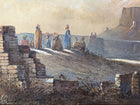 Excellent C19th Victorian Orientalist Watercolour by Henry Bacon (1839-1912) Figures by a Desert Ruin SOLD