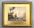 Fine C19th Victorian Watercolour - Traveller with a Donkey - W.Hunt SOLD