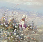 Exquisite Large Vintage English School Oil on Canvas Board - "Summer Days" SOLD