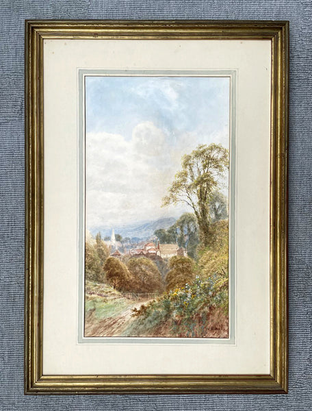 Delightful C19th Victorian Watercolour - Godalming Surrey - V Allan