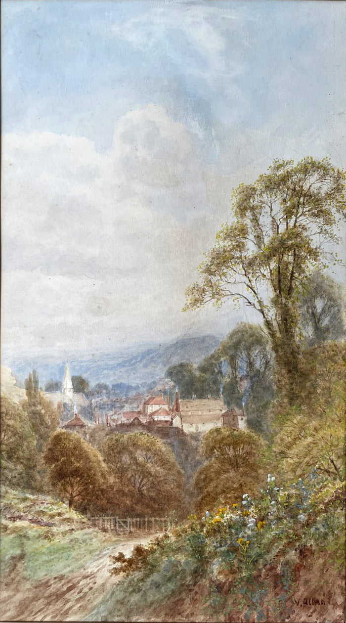 Delightful C19th Victorian Watercolour - Godalming Surrey - V Allan SOLD