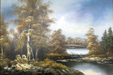 Fine Large Vintage Mid C20th Oil on Canvas - Extensive Landscape with Figures SOLD