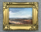 Fine Vintage Mid C20th Oil on Board - Extensive Landscape with Cattle