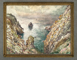 Superb Large C19th Victorian Watercolour - Guernsey Coastal Scene by William J Caparne (1856-1940) SOLD