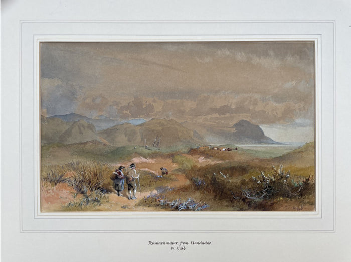 Beautiful C19th Victorian Watercolour - Penmaenmawr from Llandudno - William Hull (1820-1880) SOLD