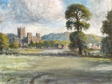 Delightful Early C20th Watercolour of Wells Cathedral 1913 SOLD