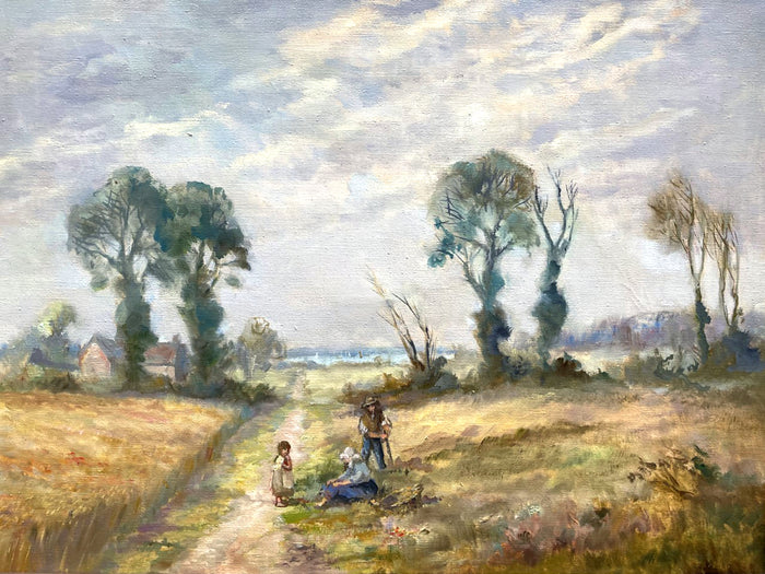 Superb Large Vintage Mid C20th British Impressionist Oil on Canvas by Morgan J Rendell (1896-1980) 