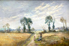 Superb Large Vintage Mid C20th British Impressionist Oil on Canvas by Morgan J Rendell (1896-1980) "Harvest Time" SOLD