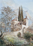 Fine C19th Victorian Watercolour of the Madonna Della Pace