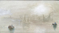 Fine Early C20th Edwardian Watercolour - Misty River Scene by Garman Morris (act 1900-1930) SOLD