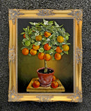 Fine Oleograph on Canvas Still Life of an Orange Tree