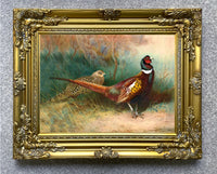 Fine Lithograph on Canvas - A Cock & Hen Pheasant aft. Thorburn