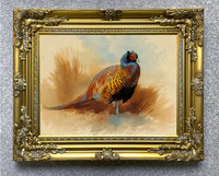 Excellent Lithograph on Canvas of a Cock Pheasant  aft. Thorburn