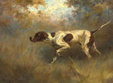 Fine Lithograph on Canvas of an English Pointer - "On Point"