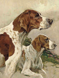 Gilt Framed Oleograph of English Pointers