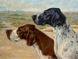 Fine Oleograph on Canvas of a Pair of Pointers