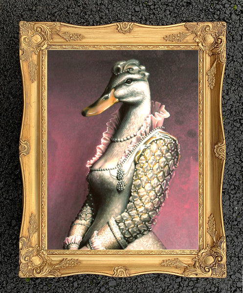 "Madame Mallard" Fine Oleograph on Canvas after Thierry poncelet
