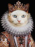 "A Regal Feline" Fine Oleograph on Canvas after Thierry poncelet