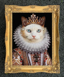 "A Regal Feline" Fine Oleograph on Canvas after Thierry poncelet