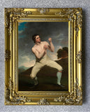 Fine Ornate Gilt Framed Oleograph of Richard Humphreys the Boxer