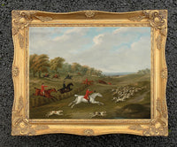 Oleograph on Canvas of The Duke of Beauforts Hunt aft. Sartorius