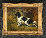 Gilt Framed Oleograph of a Setter in a Copse