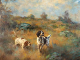 Fine Lithograph on Canvas - An English Setter & Pointer - On the Scent