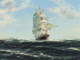 Gilt Framed Oleograph of a Clipper at Sea