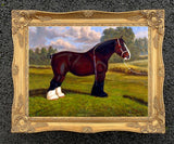 Oleograph on Canvas of the Bay Shire Horse "Sowerby Belle"