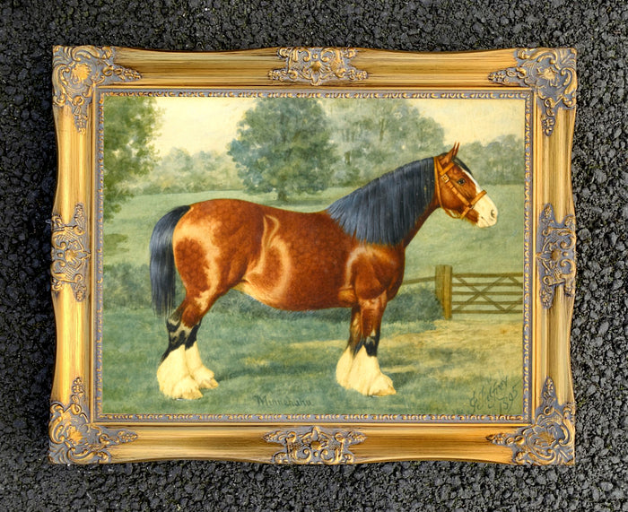 Oleograph on Canvas of the Shire Horse - 