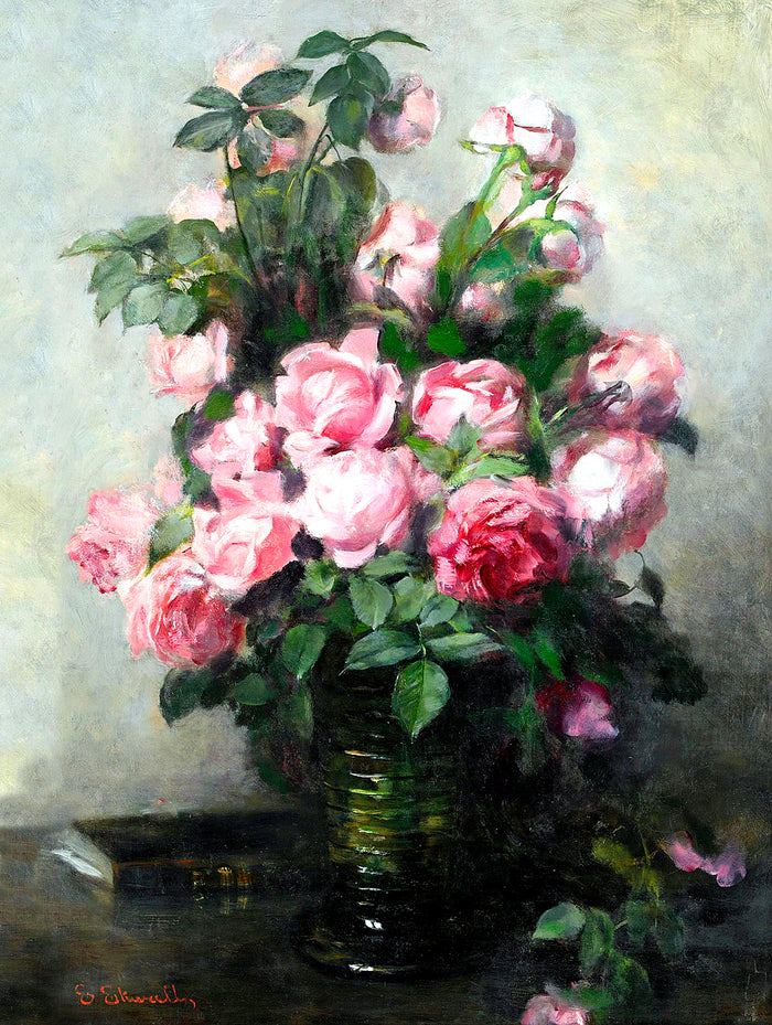 Stunning Still Life Oleograph on Canvas Still Life 