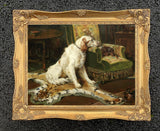 Gilt Framed Oleograph on Canvas - "Pride of Place"