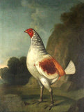 Gilt Framed Oleograph of a "Fine Gamecock" in a Rural Landscape