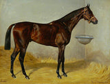 Oleograph on Canvas of a Horse in a Stable after Emil Adam.