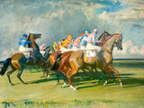 Fine Oleograph on Canvas "The Start at Newmarket" after Alfred Munnings